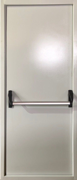 Наружная сторона Однопольная глухая противопожарная дверь Антипаника «Push-bar» EI 60 RAL 9002 (02)