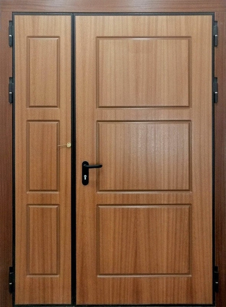 Полуторная глухая противопожарная дверь МДФ EI 60 № 17