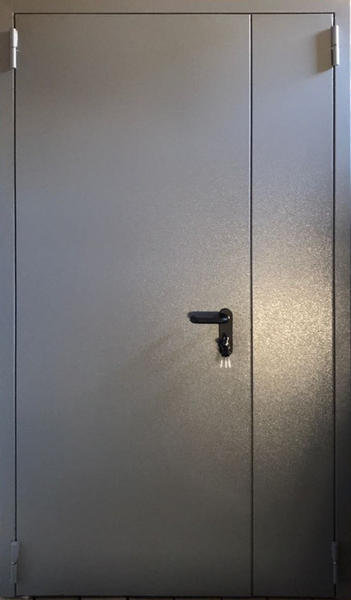 Полуторная глухая дверь EI 60 RAL 8017 Полуторная глухая противопожарная дверь EI 60 RAL 8017 (04)