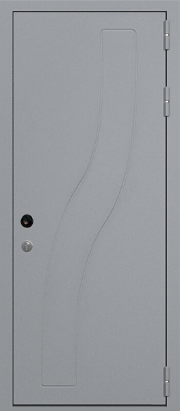Внешняя сторона Однопольная техническая дверь с выдавленным рисунком